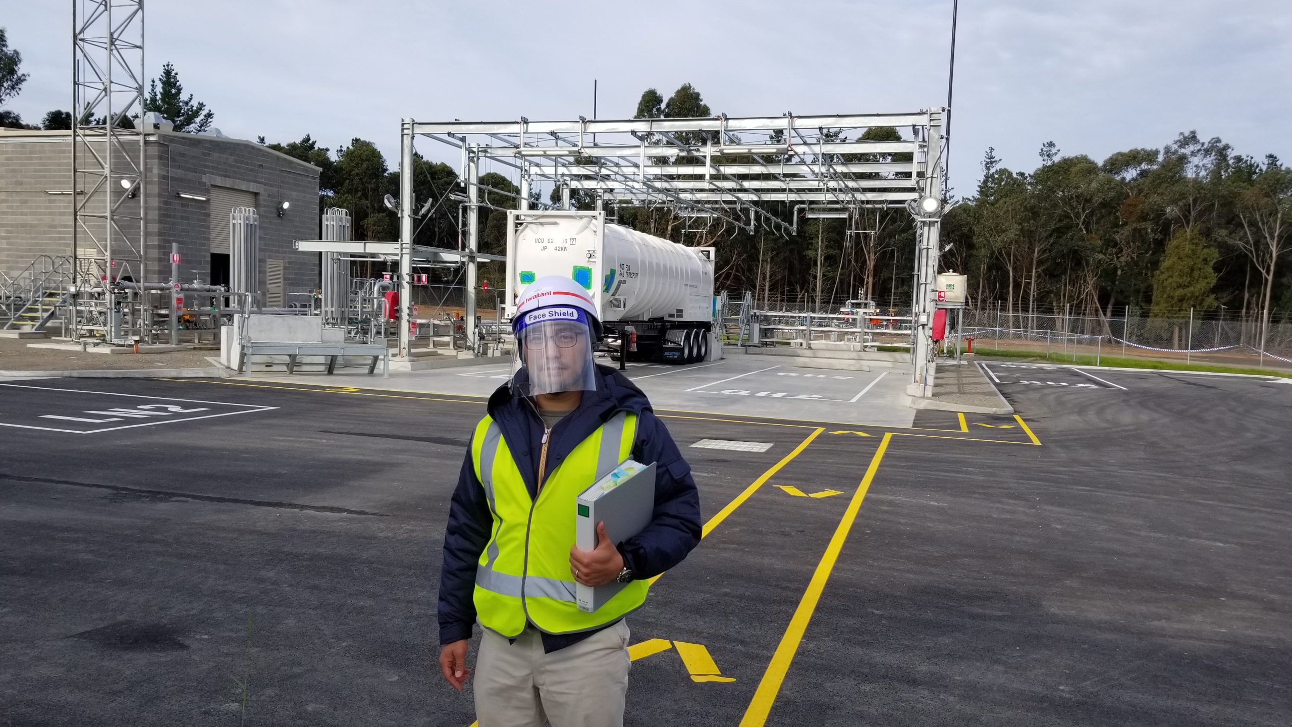 Mr Hiroi at the HESC Project site in Hastings in September 2020